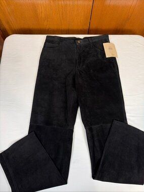 NWT Rafaella Sport Leather Pants Women's 6 Black